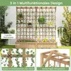 Fioriera in legno con traliccio e tetto, design 3 in 1 Anteprima dell’immagine prodotto 5