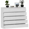 Komoda 160 cm 10 zásuvek skříňka FRAMIRE R-160-S10 bílá Náhled obrázku produktu 3