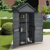 M MCombo Gartenschrank Gartenhaus Holz Metgallgestell Produktbild-Vorschau 8