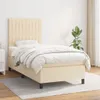 vidaXL Boxspringbett mit Matratze Creme 90x190 cm Stoff - Produktbild-Vorschau 2