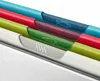 A close-up view of the tops of four colorful cutting boards stacked together. Podgląd zdjęcia produktu