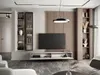Wohnwand Wohnzimmer-Set FIVO 1 kaschmir Hängeschränke Produktbild-Vorschau 5