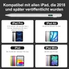 A collage of images showing a stylus and various iPad models with compatibility information. Produktbild-Vorschau