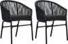 vidaXL Gartenstühle 2 Stk. Schwarz PE-Rattan Produktbild-Vorschau 7