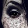 Kontaktlinsen Mini Sclera Black 6 Monate, 17 mm, Halloween Produktbild-Vorschau 2