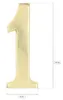KOTARBAU® 3D Hausnummer Ziffer"1“ aus Messing 20 cm Produktbild-Vorschau 2