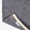 HOMESCAPES Grauer Chenille-Teppich mit naturfarbenem Rand Produktbild-Vorschau 5