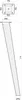 Technical drawing with dimensions of a furniture leg. Produktbild-Vorschau