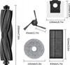 A collage of vacuum cleaner replacement parts with dimensions indicated. Anteprima dell’immagine prodotto