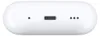 The bottom view of a white charging case for Apple AirPods Pro 2. Produktbild-Vorschau