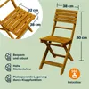 CASARIA® Balkonmöbel Set 2 Personen Wetterfest Klappbar Produktbild-Vorschau 7