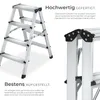 tectake® Doppelseitige Aluminium Trittleiter 4 Stufen, Produktbild-Vorschau 3
