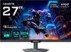 A gaming monitor displaying a dynamic image of a character in a futuristic city. The monitor is on a stand. Produktbild-Vorschau