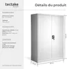 Armoire métallique à dossiers 4 niveaux 140x90x40cm - gris Voir les images du produit 6