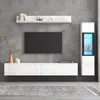 Set di pensili TV Merax 3 pezzi con illuminazione a LED Anteprima dell’immagine prodotto 1