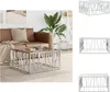 vidaXL Couchtisch 80x80x40 cm Edelstahl und Glas -  Produktbild-Vorschau 1