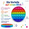 Rundes Regenbogen Silikon Pop It Fidget Spielzeug für Produktbild-Vorschau 3