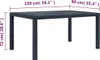 vidaXL Zahradní stůl antracit 150x90x72 cm plastový Náhled obrázku produktu 6