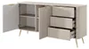 Kommode Sideboard FLORE 163 cm Beige Gold Geriffelt 2D3S Produktbild-Vorschau 7