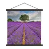 MuchoWow® Textilposter Lila Lavendelfeld mit bewölktem Produktbild-Vorschau 1