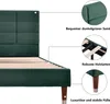 okwish Polsterbett, Doppelbett mit Lattenrost, 140x200cm Produktbild-Vorschau 3