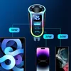 A car charger with multiple ports is shown, connected to three different devices (tablet, two smartphones) with lines indicating power flow and wattage. Produktbild-Vorschau