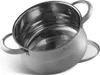 A stainless steel pot with handles and a lid, shown at an angle on a white background. Náhled obrázku produktu