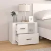 Nachttisch Weiß 60x36x45 cm Holzwerkstoff Produktbild-Vorschau 3