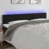 vidaXL LED čelo postele čierne 180x5x78/88 cm Velvet Náhľad obrázku produktu 2