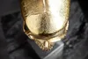 Elegante Skulptur SKULL 35cm gold Totenkopf mit Marmorfuß Produktbild-Vorschau 6