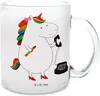 Mr. & Mrs. Panda Teeglas Einhorn Sekretärin - Transparent - Produktbild-Vorschau 1