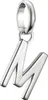 A silver letter 'M' charm pendant. Anteprima dell’immagine prodotto