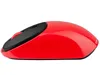 A side view of a red wireless computer mouse against a white background. Produktbild-Vorschau