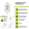 LIVORNO Maritime Außenlampe Wand Aluminium in Weiß Glas Produktbild-Vorschau 2
