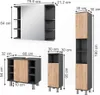 Badmöbel-Set Vicco Fynn Anthrazit/Goldkraft Eiche 4 Teile, Produktbild-Vorschau 3