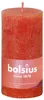 Vela tipo tronco "Rustik" de Bolsius, color naranja otoñal, Vista previa de la imagen del producto 2