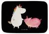 Mr. & Mrs. Panda Badematte Einhorn Schwein - Schwarz - Produktbild-Vorschau 1