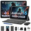 A collage of a tablet, keyboard, mouse, and other accessories, with promotional text overlaid on the tablet screens. Produktbild-Vorschau