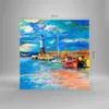 Bilder auf glas - Leuchtturm Meer - 40x40cm - Glasbilder - Produktbild-Vorschau 3