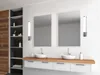 A modern bathroom vanity with two sinks and mirrors. Produktbild-Vorschau
