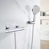 AjieQAQ Thermostat Duscharmatur Chrom Wandarmatur Dusche Produktbild-Vorschau 6