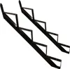 Two black metal stair frames with four steps each, shown against a white background. Produktbild-Vorschau