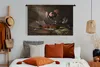 MuchoWow® Wandteppich Wandbehang Violine - Rosen - Rosa - Produktbild-Vorschau 5