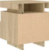 vidaXL Nachttisch mit LED-Leuchten Sonoma-Eiche 40x39x48,5 Produktbild-Vorschau 7