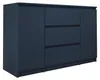 Comodino con 2 ante e 3 cassetti, colore blu navy, Anteprima dell’immagine prodotto 1