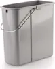 A gray rectangular bucket with a metal handle is shown against a white background. Anteprima dell’immagine prodotto