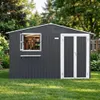 Abri de jardin métallique de 7,19 m² avec toit en pente, Voir les images du produit 4