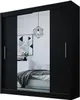 Easy4You D2 180 cm Schwarz Schiebetüren Kleiderschrank Produktbild-Vorschau 1