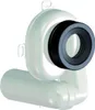A 3D rendering of a white urinal siphon with a black and gray adapter ring. Anteprima dell’immagine prodotto
