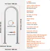 A diagram of a pool handrail with dimensions and specifications. Náhľad obrázku produktu
